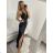 Šaty elegantní společenské na ramínka dámské (S/M ONE SIZE) ITALSKÁ MÓDA IM321608