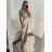 Šaty elegantní společenské na ramínka dámské (S/M ONE SIZE) ITALSKÁ MÓDA IM321608