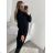 Šaty pletené s rolákem dlouhý rukáv dámské (S/M/L/XL ONE SIZE) ITALSKÁ MÓDA IMWA224000