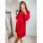 Summer long sleeve flowered women's dress (UNI S / L) ITALIAN FASHION IMK20150 S/M Emerald