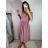 Šaty letní na ramínka dámské (S/M ONE SIZE) ITALSKÁ MÓDA IMPBB22B21841 S/M Old-pink