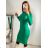 Šaty úpletové s rolákom dlhý rukáv dámske (S/M ONE SIZE) TALIANSKA MÓDA IMM22J51753