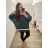 Tunic / blouse long sleeve women's oversized (3XL / 4XL ONE SIZE) ITALIAN FASHION IMWQ2191650 Green