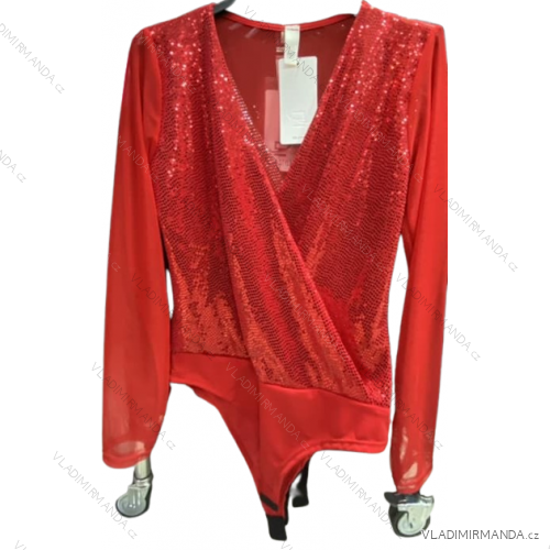 Body ala Bluse elegante Langarm Damen (S/M ONE SIZE) ITALIAN FASHION IMM22LS17519