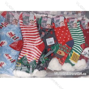Ponožky veselé vianočné zateplené bavlnou dámske (35-38, 38-42) VIRGINA VIR21WW050