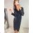 Šaty elegantní třpytivé flitrové dlouhý rukáv dámské (S/M ONE SIZE) ITALSKÁ MÓDA IMWGS223661/UL S/M červená