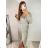 Šaty elegantní třpytivé flitrové dlouhý rukáv dámské (S/M ONE SIZE) ITALSKÁ MÓDA IMWGS223661/UL S/M červená