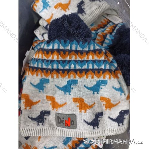 Girls' winter cap and cravat set (3-8 years) WROBI POLAND PV322K-281