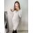 Šaty elegantný dlhý rukáv dámske (S/M ONE SIZE) FRANCÚZSKA MÓDA FMWKK22MCY03841/DU hnedá S/M