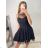 Šaty elegantní krátké bez rukávu společenské dámské (S/M ONE SIZE) ITALSKÁ MÓDA IMM22Q52233 S/M red