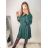 Women's Elegant Long Sleeve Shirt Dress (S/M ONE SIZE) ITALIAN FASHION IMWKK223994