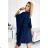 287-24 SOFIA Butterfly dress with a binding at the waist - navy blue