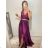 Long formal elegant ball gown dress (UNI s-m) ITALIAN FASHION IMM20FL5620 S/M red