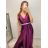 Šaty dlouhé společenské elegantní plesové dámské (S/M ONE SIZE) ITALSKÁ MÓDA IMM22Q52232
