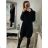 Šaty pletené s rolákom dlhý rukáv dámske (S/M ONE SIZE) TALIANSKA MÓDA IM4227200