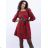 Šaty elegantní Vánoční dlouhý rukáv dámské vánoční (S/M ONE SIZE) ITALSKÁ MÓDA IMM22BR1175