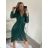 Women's Elegant Glitter Long Sleeve Dress (S/M ONE SIZE) ITALIAN FASHION IMWGS223661