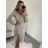 Women's Elegant Glitter Long Sleeve Dress (S/M ONE SIZE) ITALIAN FASHION IMWGS223661