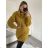 Šaty pletené oversize s rolákom dlhý rukáv dámske (S/M/L ONE SIZE) TALIANSKA MÓDA IMPLI228123/DR3 královská modrá