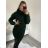 Šaty pletené oversize s rolákom dlhý rukáv dámske (S/M/L ONE SIZE) TALIANSKA MÓDA IMPLI228123/DR3 královská modrá