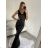 Women's long elegant party dress with straps (S/M ONE SIZE) ITALIAN FASHION IMWD2215280