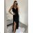 Šaty dlhé elegantné trblietavé na ramienka dámske (S/M ONE SIZE) TALIANSKA MÓDA IMWKK224018