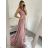 Šaty letní na ramínka dámské (S/M ONE SIZE) ITALSKÁ MÓDA IMPBB22B21841 S/M Old-pink