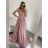 Šaty letní na ramínka dámské (S/M ONE SIZE) ITALSKÁ MÓDA IMPBB22B21841 S/M Old-pink