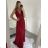 Women's long party dress with straps (S/M ONE SIZE) ITALIAN FASHION IMPSH2480628 pink S/M