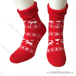 Ponožky vánoční teplé termo dámské (36-40) POLSKÁ MODA DPP22268R/DU