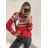 Damen Langarm Weihnachtspullover (S/M ONE SIZE) ITALIAN FASHION IMM22VN22985 S/M rot