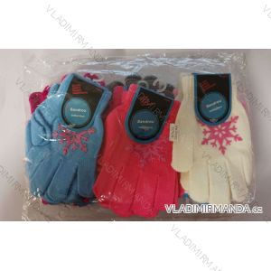 Rukavice prstové pletené kojenecké dětské dívčí (10/12/14 cm) SANR22R820