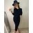 Šaty letní na ramínka dámské (S/M ONE SIZE) ITALSKÁ MÓDA IMPBB22B21841 schwarz S/M