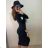 Šaty letní na ramínka dámské (S/M ONE SIZE) ITALSKÁ MÓDA IMPBB22B21841 schwarz S/M