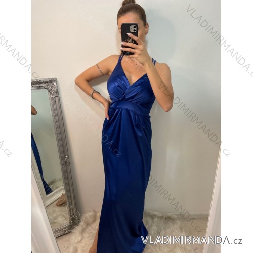 Women's Long Elegant Strapless Prom Dress (S/M ONE SIZE) ITALIAN FASHION IMWE223030 S/M Royal blue