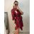 Šaty elegantní košilové dlouhý rukáv dámské (S/M ONE SIZE) ITALSKÁ MÓDA IMWD22SOFIA