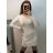 Šaty úpletové dlouhý rukáv dámské (S/M ONE SIZE) ITALSKÁ MÓDA IMF22W122 S/M Black