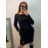 Women's classic warm long sleeve dress (S/M ONE SIZE) ITALIAN FASHION IM4221214