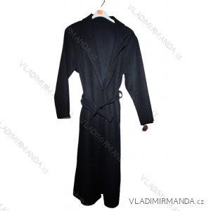 Kabát flaušový s páskem dlouhý rukáv dámský nadrozměr (XL/2XL/3XL ONE SIZE) ITALSKÁ MÓDA IMWQ22003