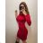 Women's Long Sleeve Turtleneck Mini Dress (S/M ONE SIZE) ITALIAN FASHION IMM22II1479