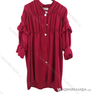 Šaty oversize košilové dlouhý rukáv dámské (S/M/L ONE SIZE) ITALSKÁ MÓDA IMWA22523/DR