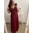 Šaty plesové elegantné spoločenské bez rukávu dámske nadrozmer (L/XL/2XL ONE SIZE) TALIANSKA MÓDA IMM23XF-324