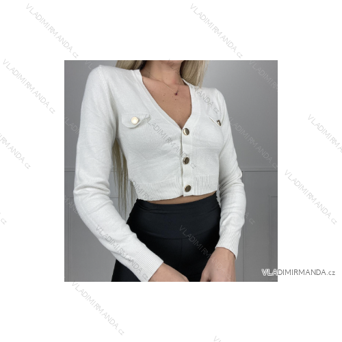 Women's Short Long Sleeve Sweater (S/M ONE SIZE) ITALIAN FASHION IMPBB23Z1128