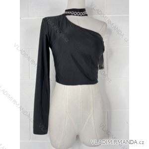 Top croptop dlouhý rukáv dámský (S/M ONE SIZE) ITALSKÁ MÓDA IMPBB23A11475