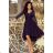 Šaty elegantní třpytivé dlouhý rukáv dámské nadrozměr (XL/2XL ONE SIZE) ITALSKÁ MÓDA IMWQ22LAURA Blue dark 4XL