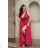 Women's Plus Size (42-48) Long Elegant Party Sleeveless Dress POLISH FASHION PMLBC23248-07 Burgundy 48