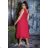 Women's Plus Size (42-46) Long Elegant Party Sleeveless Dress POLISH FASHION PMLBC23265-10 Pink dark 42