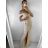Elegant formal dress with straps for women (S / M ONE SIZE) ITALIAN FASHION IM321576