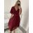 Šaty společenské elegantní šifonové krátký rukáv dámské nadrozměr (XL/2XL ONE SIZE) ITALSKÁ MÓDA IMM229012ZO/DUR bílá