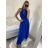 Šaty dlouhé elegantní společenské bez rukávu dámské (L/XL ONE SIZE) ITALSKÁ MÓDA IMM22FS52701/DR L/XL bílá